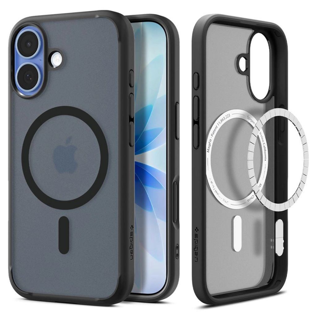 Spigen Ultra Hybrid MagSafe skal för iPhone 17 - svart/transparent Matte