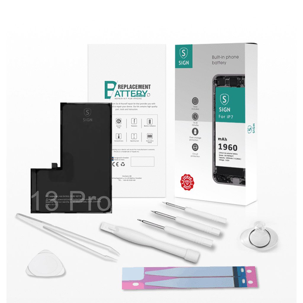 SiGN Complete batteri reservdel Kit – iPhone 13 Pro