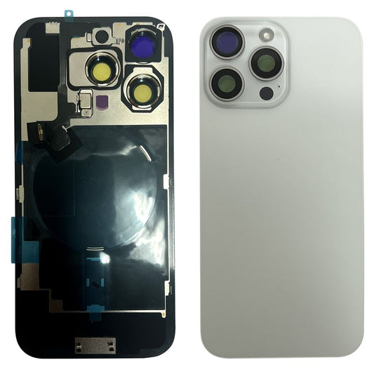 iPhone 16 Pro Back Cover with Small Parts (No Logo) - White Titanium