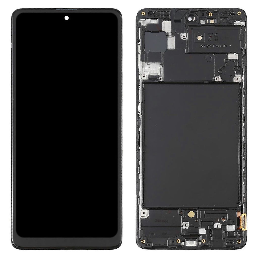 Samsung Galaxy A71 OLED display original without frame - svart