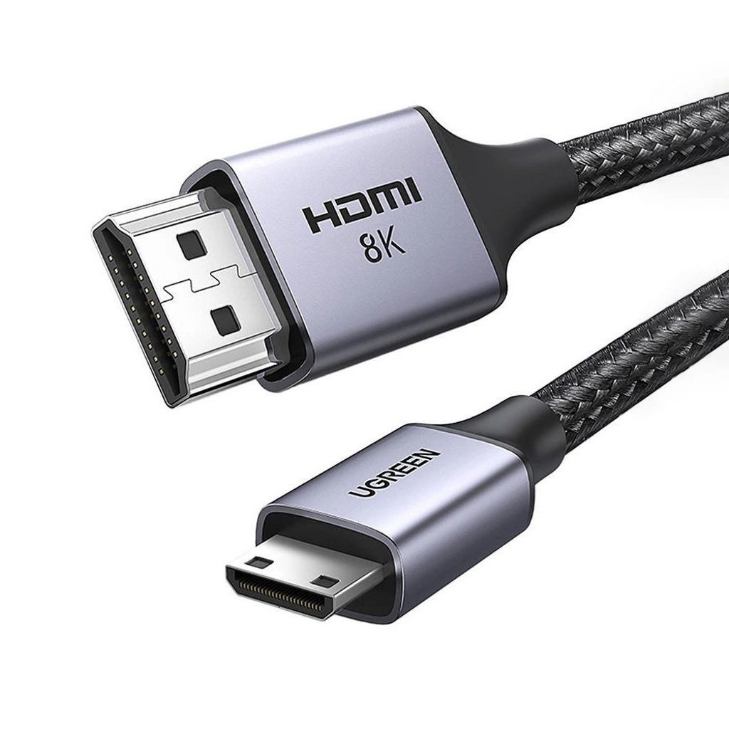 Ugreen Mini HDMI to HDMI 2.1 Cable, 8K, 1m - Gray