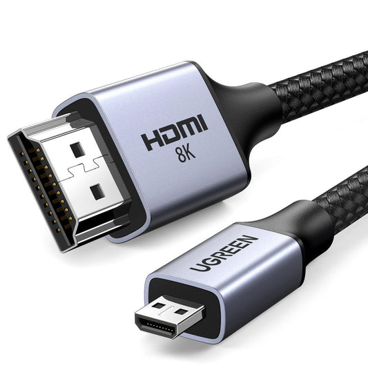 Ugreen Micro HDMI to HDMI 2.1 Cable, 8K, 2m - Gray