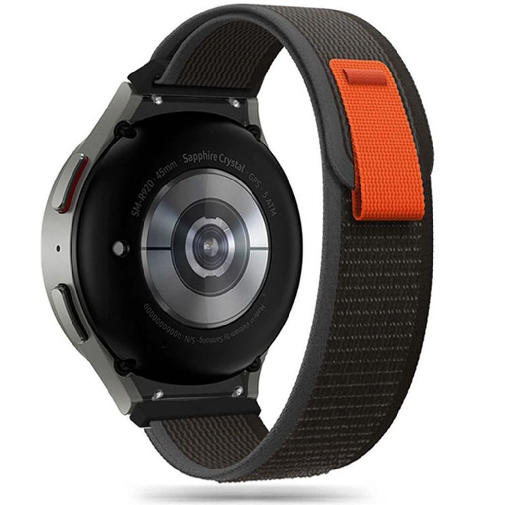 Tech-Protect Nylon klockarmband Samsung Galaxy Watch 4/5/5 Pro/6/7/FE - svart