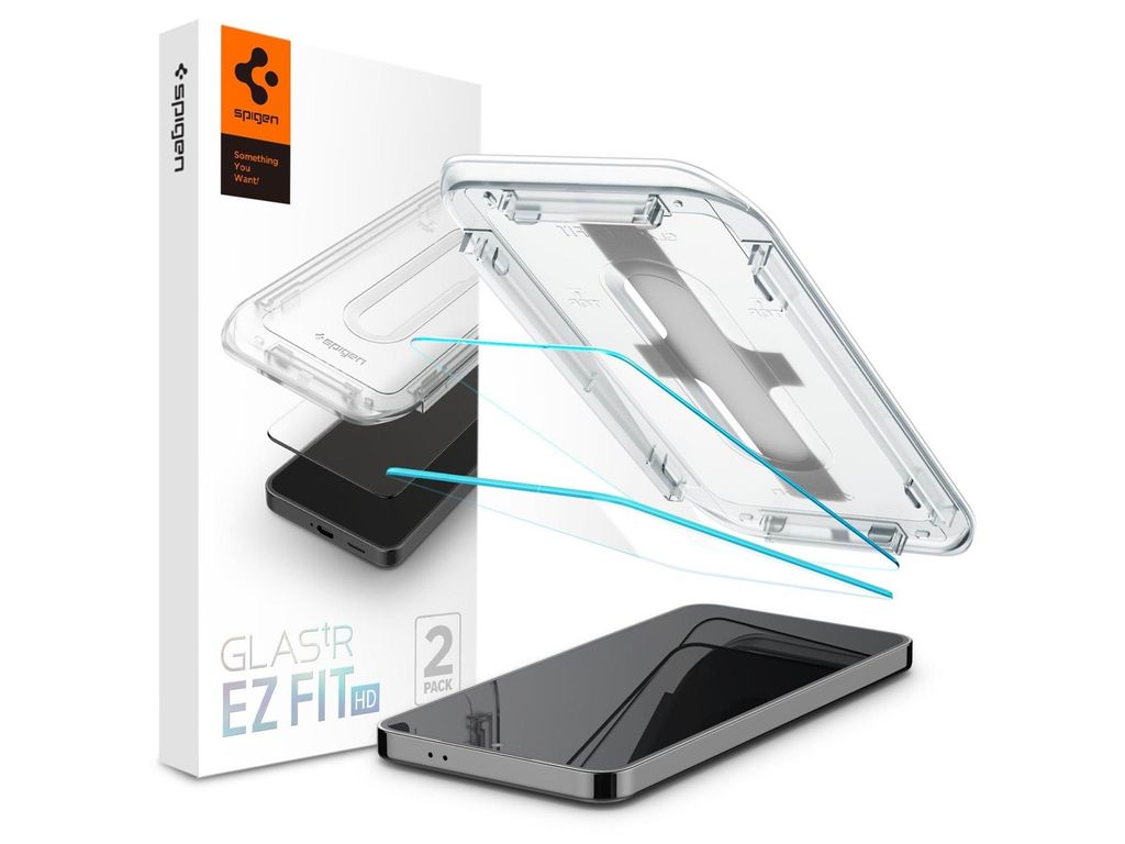 Spigen Samsung Galaxy S25 / S24 Glas.tR EZ Fit HD skärmskydd, 2-pack