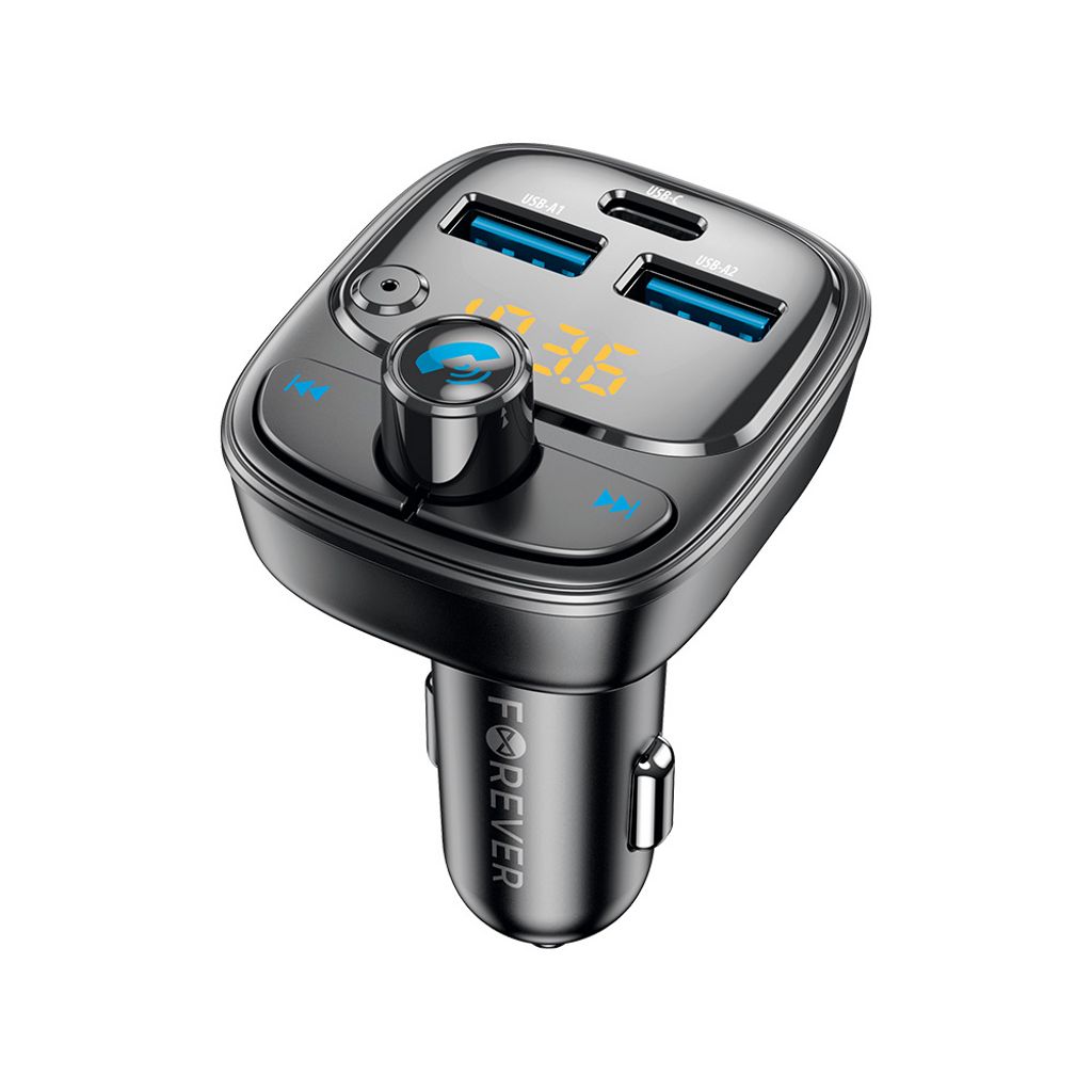 Forever FM Transmitter Bluetooth 2 x USB-A /1 x USB-C PD 30W - svart