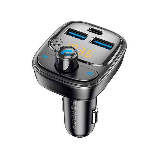 Forever FM Transmitter Bluetooth 2 x USB-A /1 x USB-C PD 30W - svart