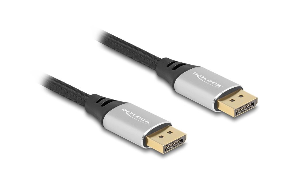 Delock DisplayPort Cable 16K @ 60Hz, 1m - Silver
