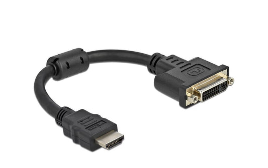 Delock Adapter HDMI male to DVI 24+5 female 4K @ 30 Hz, 20 cm
