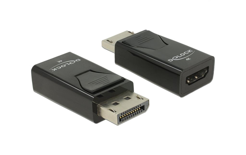 Delock Adapter DisplayPort male to HDMI female 4K, Passive - Black