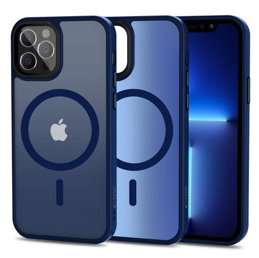 Tech-Protect MagMat MagSafe skal iPhone 12 / 12 Pro - Matte Navy blå