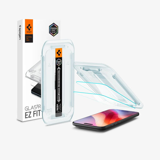 Spigen iPhone Air Glas.tR EZ Fit skärmskydd, 2-pack – transparent