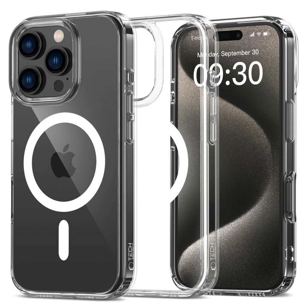 Tech-Protect FlexAir Hybrid MagSafe skal för iPhone 16 Pro Max - Clear