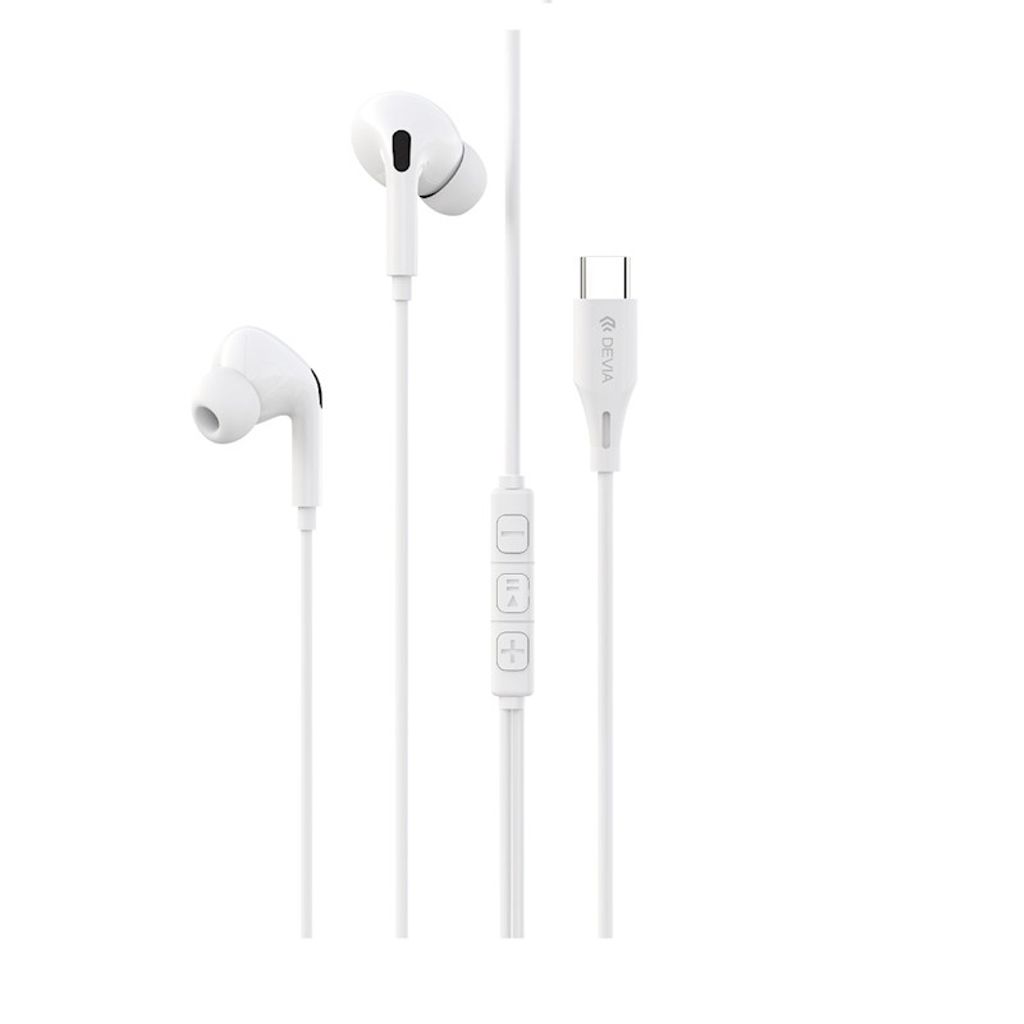 Devia Kintone A2 Wired hörlurar USB-C - vit