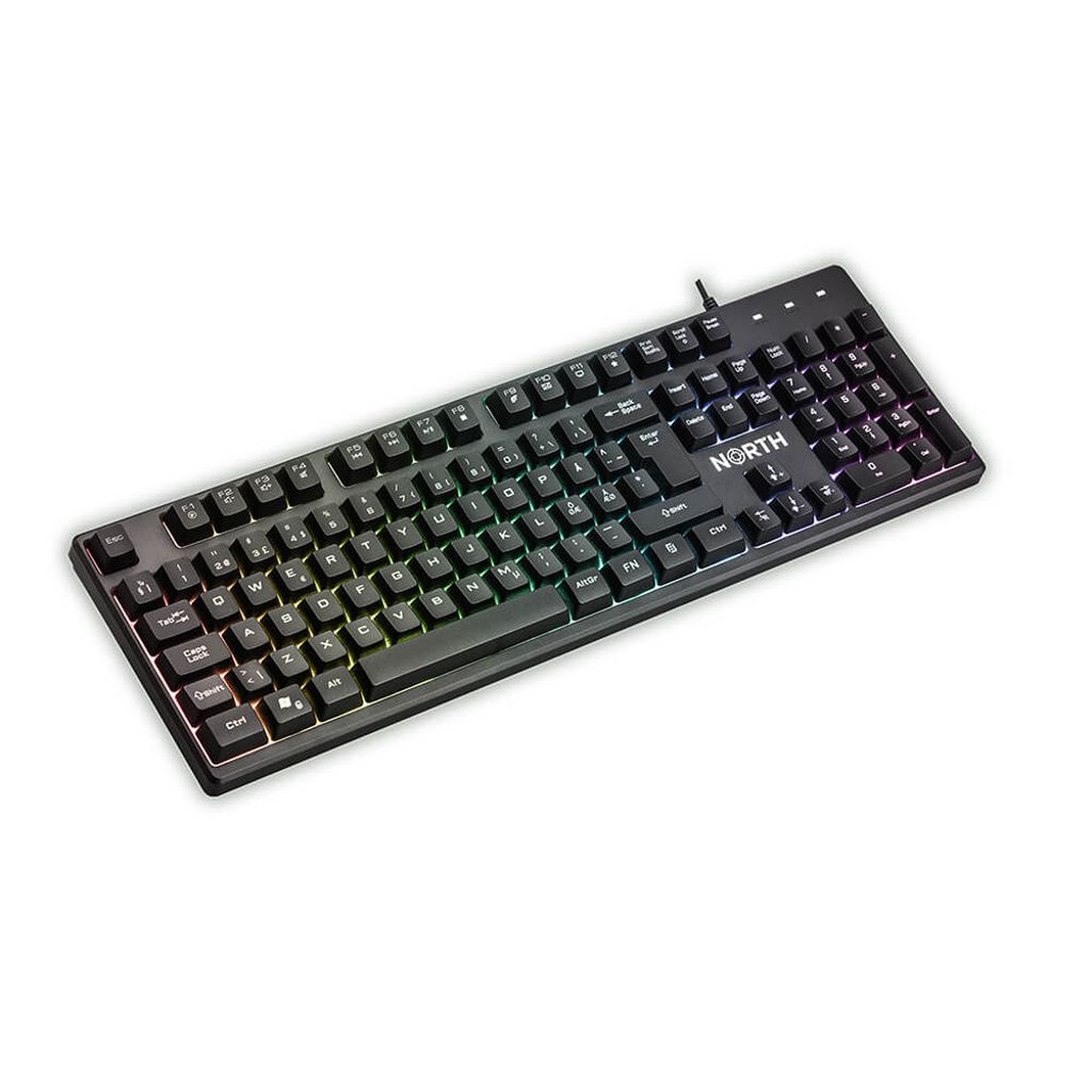 NORTH K100 Gaming keyboard Nordic with RGB – Black
