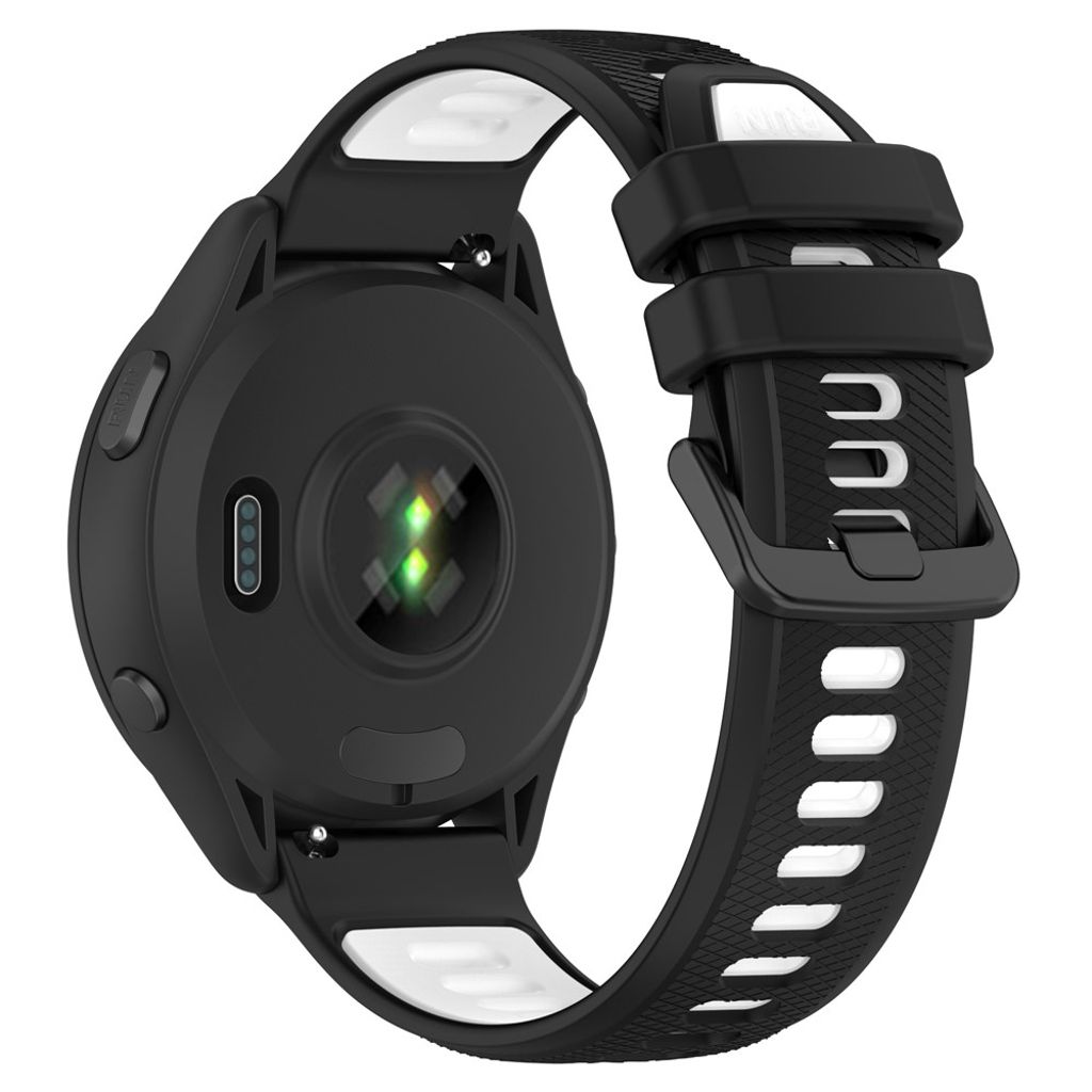 Samsung Galaxy Watch/Garmin Vivomove/Venu etc. Watch Band Silicone – Black/White