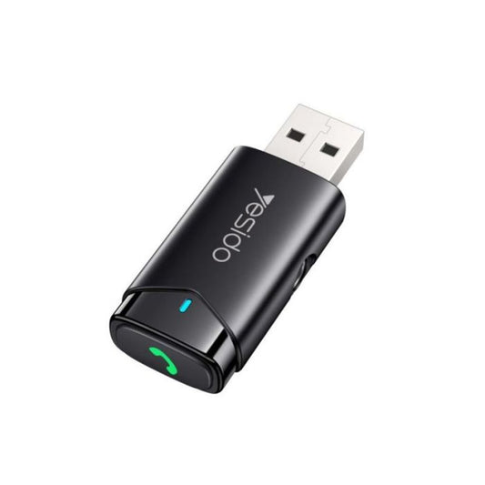 Yesido USB-A Bluetooth 5.0 to 3.5mm AUX Transmitter – Black
