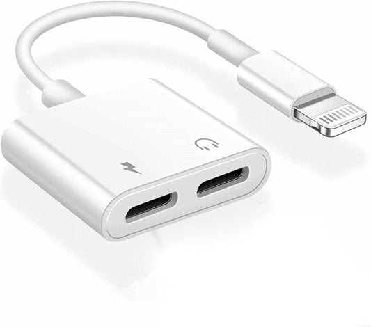 SiGN Lightning to 2x Lightning Adapter, 5V, 2A, 10cm - Charge and Listen - White