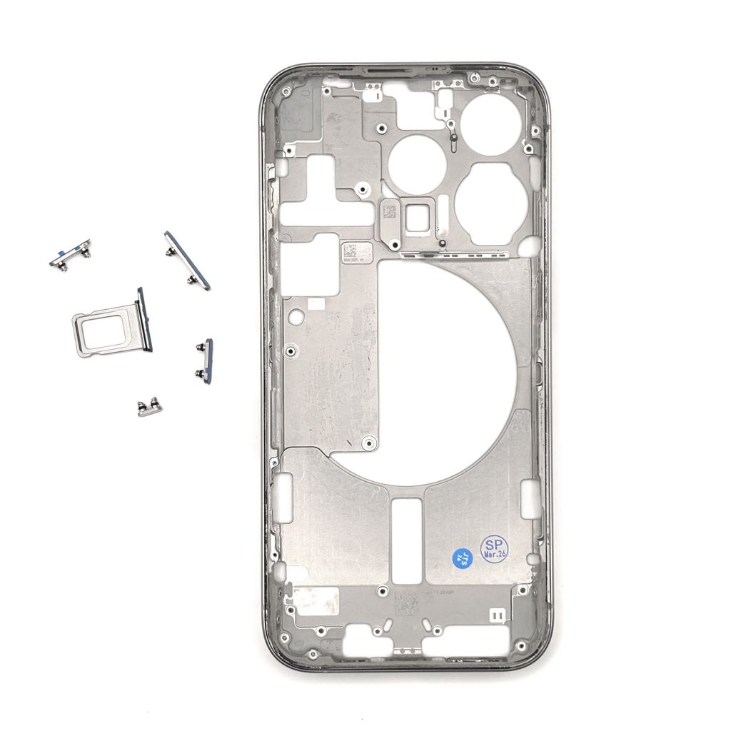 IPhone 15 Pro Midframe – vit Titanium