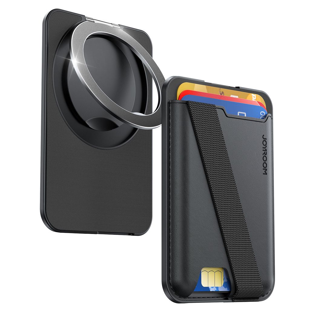 Joyroom Magsafe Phone Wallet med stativ - svart