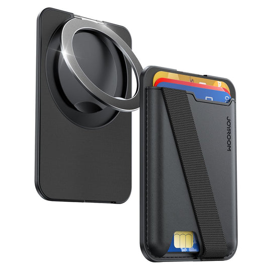 Joyroom Magsafe Phone Wallet med stativ - svart