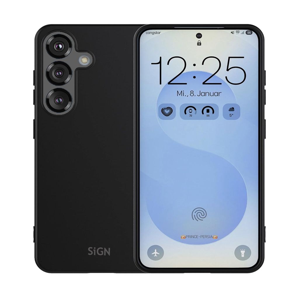 SiGN Liquid Silicone skal till Samsung Galaxy S25 – svart