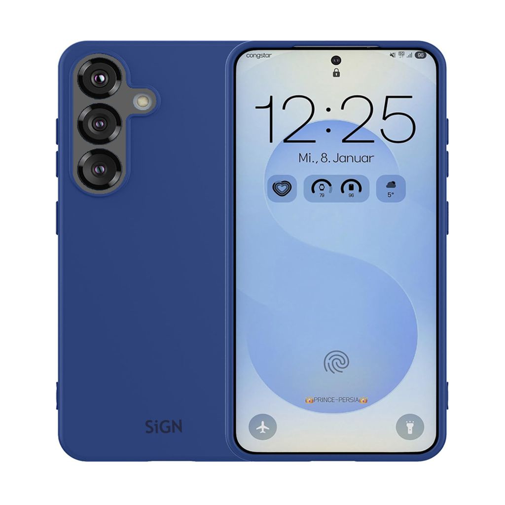 SiGN Liquid Silicone skal till Samsung Galaxy S25 Plus – blå