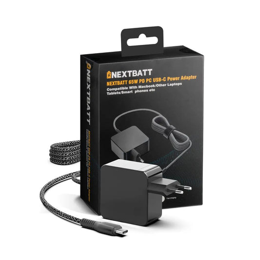 NEXTBATT Charger / AC Adapter USB-C 65W PD3.0 till MacBook, PC Laptops, etc