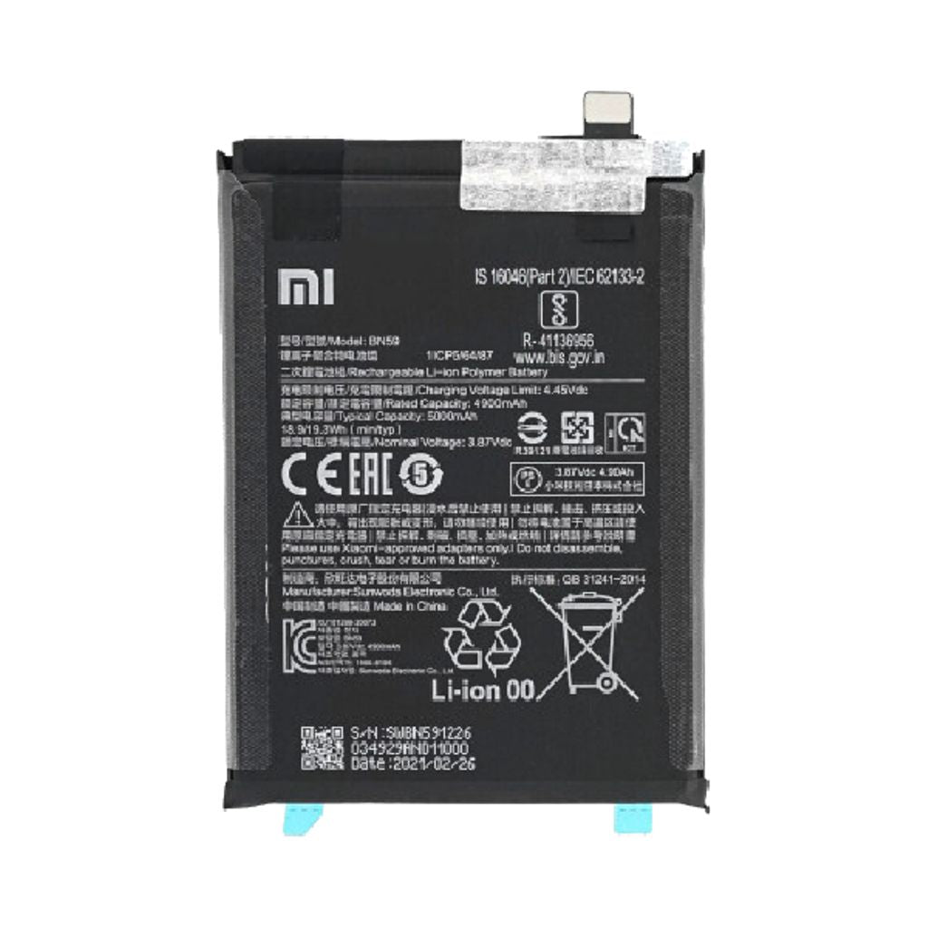 Xiaomi Redmi Note 10 5G/Note 10T/POCO M3 Pro/Redmi 10 / 10 2022 batteri