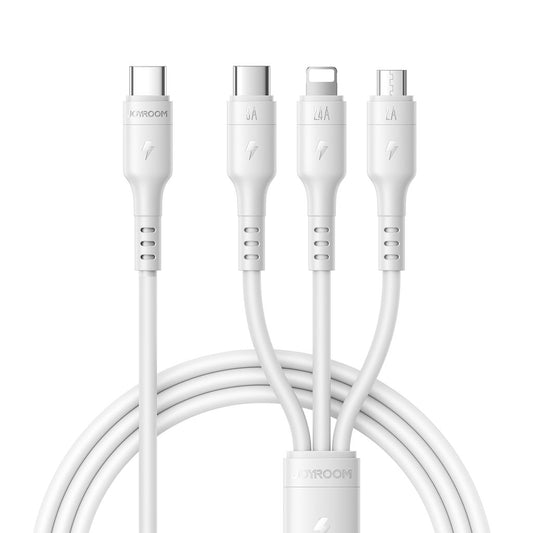 Joyroom S-A61 OmniGo Series 3-in-1 USB-C Charging Cable USB-C/Lightning/Micro - White
