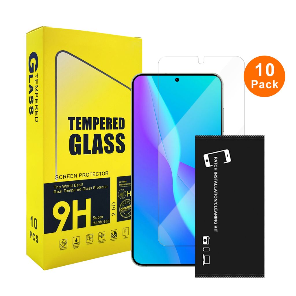 Samsung Galaxy S25 screen protector in tempered glass 0.18 mm, 10-pack Bulk