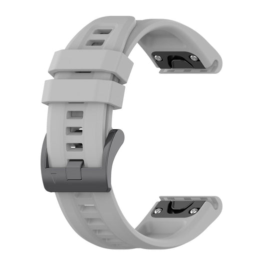 Garmin Fenix 7S Solar Solid Color Silicone Watch Band - Gray