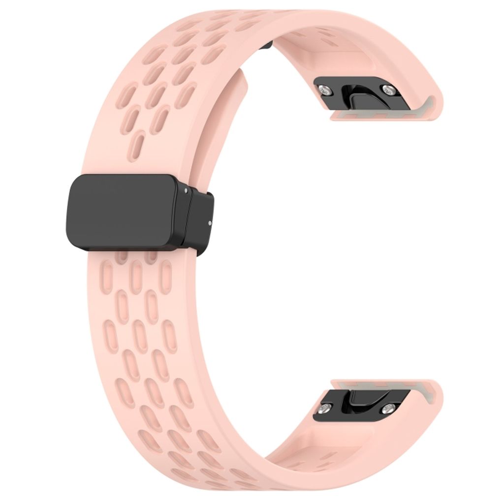Garmin Fenix 7X Pro Solid Color Silicone Watch Band - Pink
