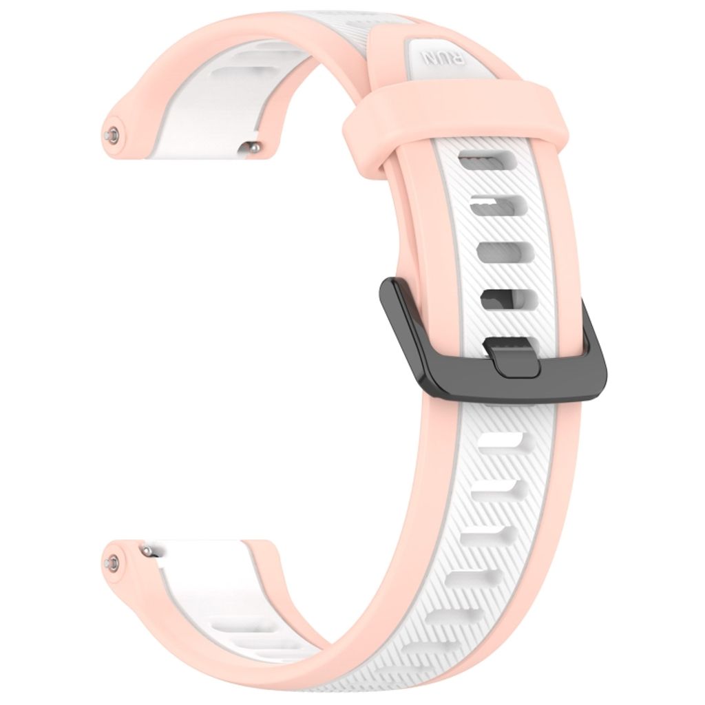 Garmin Bounce Two-color Textured Silicone Watch Band - Pink / White