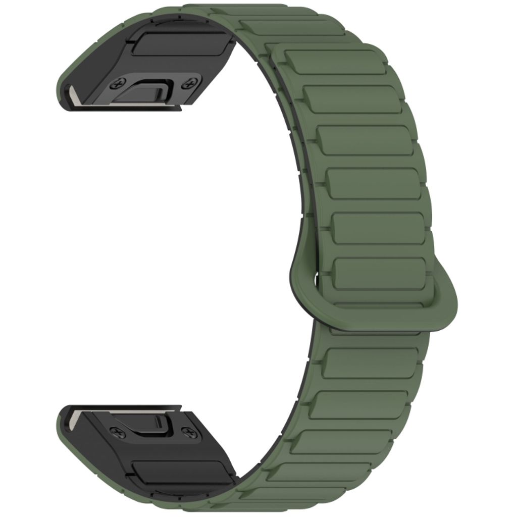 Garmin Fenix 8 43mm Two Color Silicone Watch Band - Black / Green