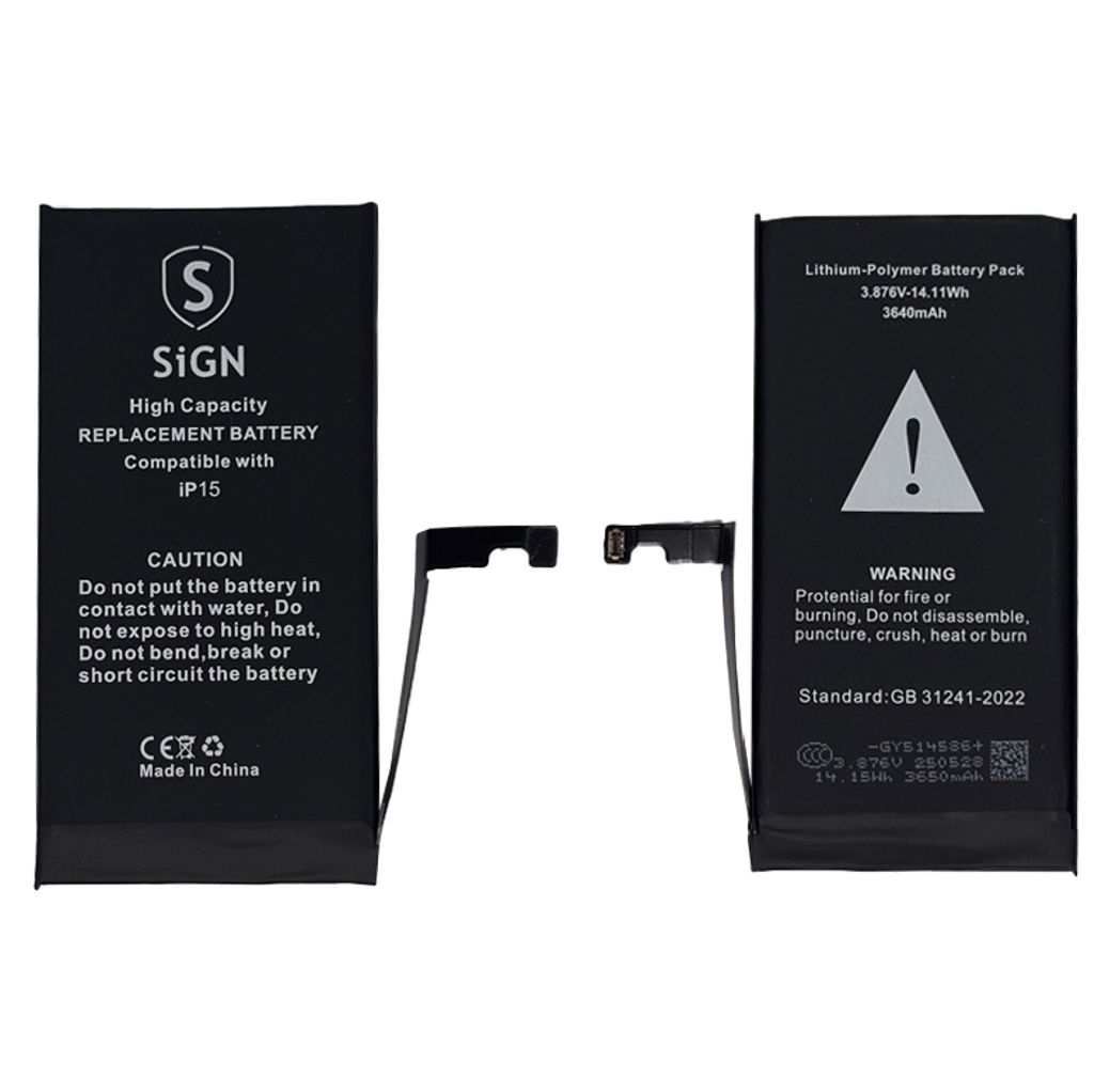 IPhone 15 High capacity batteri – 3640mAh