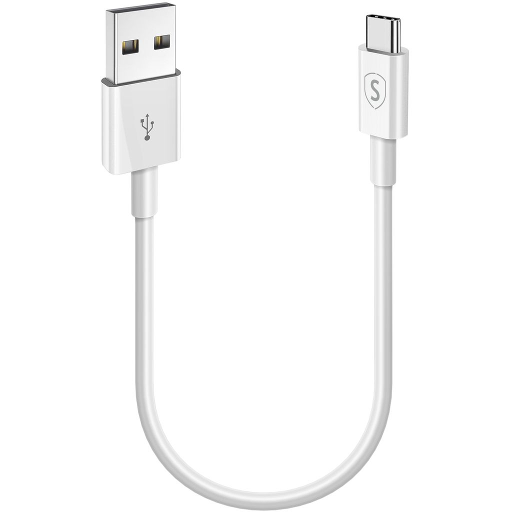 SiGN USB-C Cable for Fast Charging 2.4A, 0.25m - White