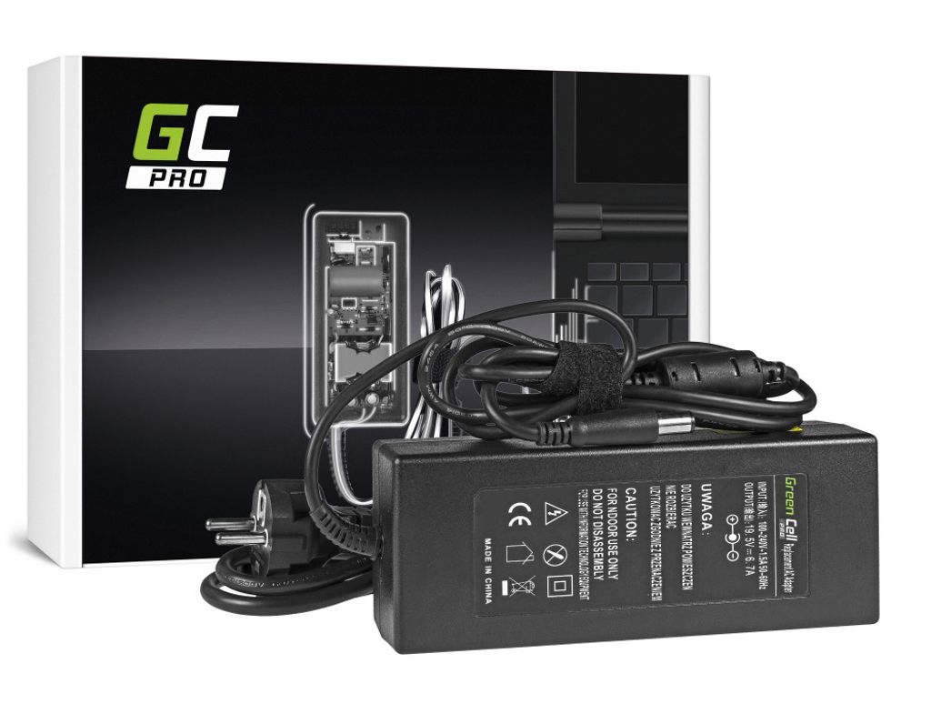 Green Cell Pro Charger for Dell, 19.5V 6.7A 130W - Black