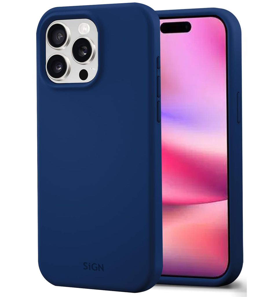 SiGN Liquid Silicone Skal for iPhone 16 Pro - Blue