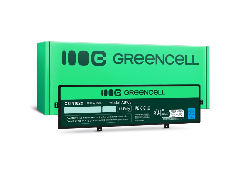 Green Cell Battery C31N1620 for Asus ZenBook UX430 etc. 3400mAh, 11.55V