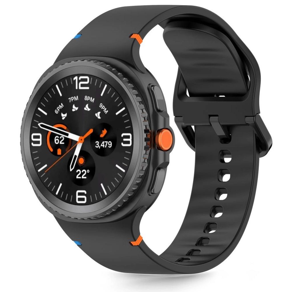 Tech-Protect silikon klockarmband för Samsung Galaxy Watch 8/8 Classic - svart