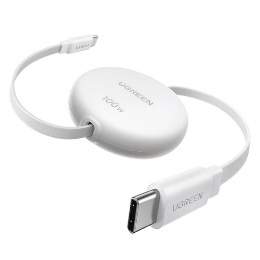 UGREEN USB-C to USB-C PD Fast Charging Extendable kabel 100W - vit