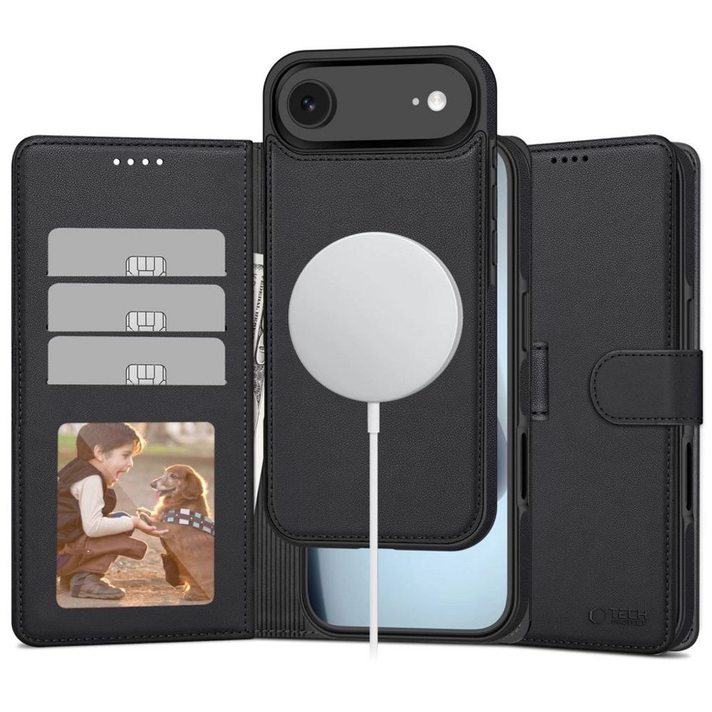 Tech-Protect MagSafe plånboksfodral för iPhone Air - Matte svart