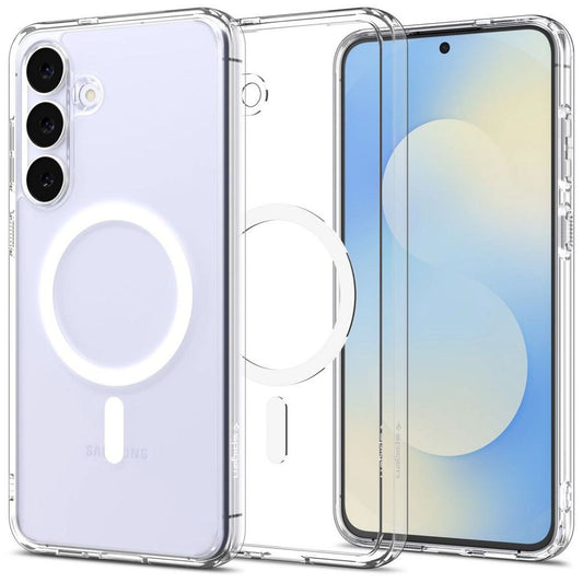 Spigen Ultra Hybrid Mag MagSafe skal för Samsung Galaxy S25 FE - Clear/vit