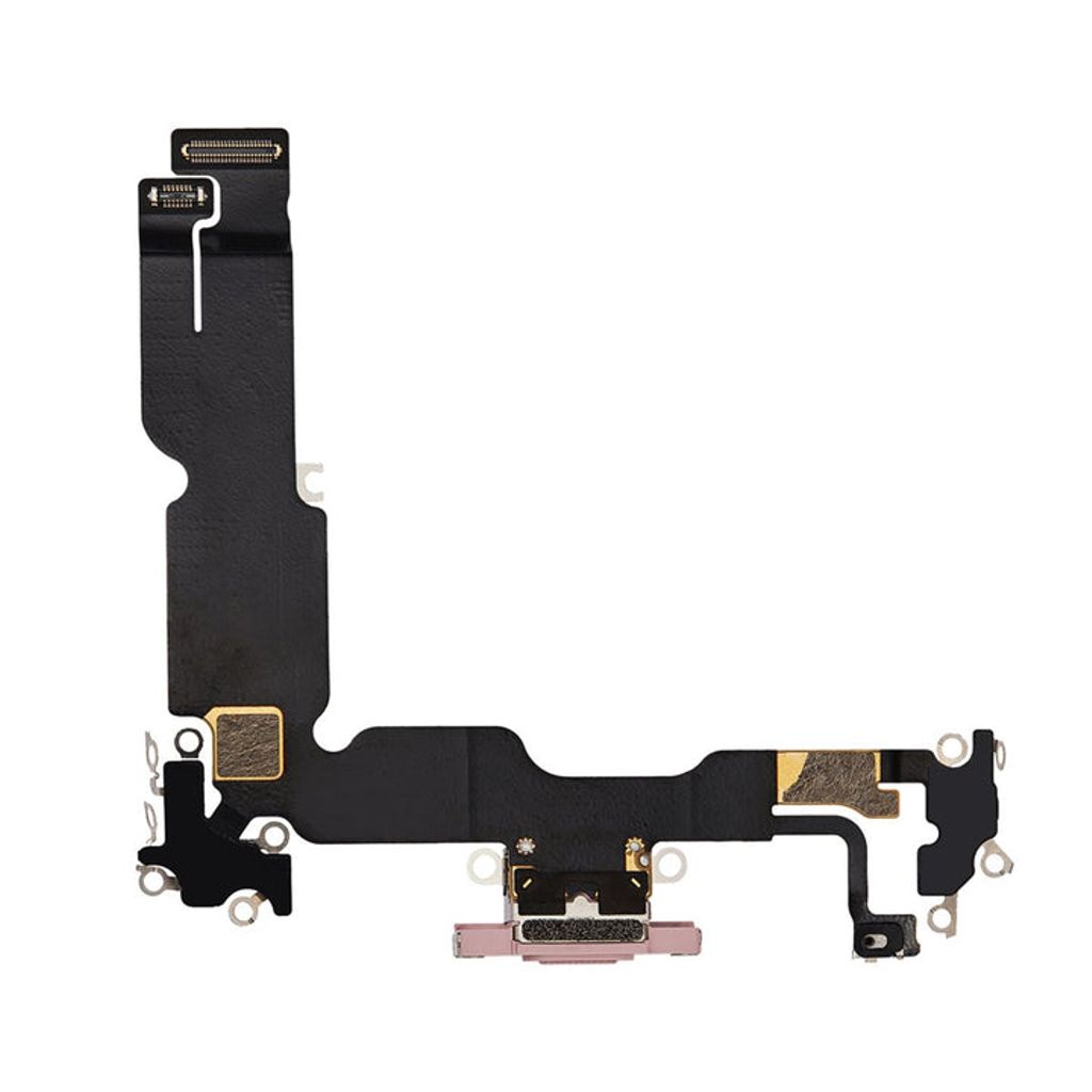 IPhone 15 Plus Original laddkontakt flexkabel – rosa