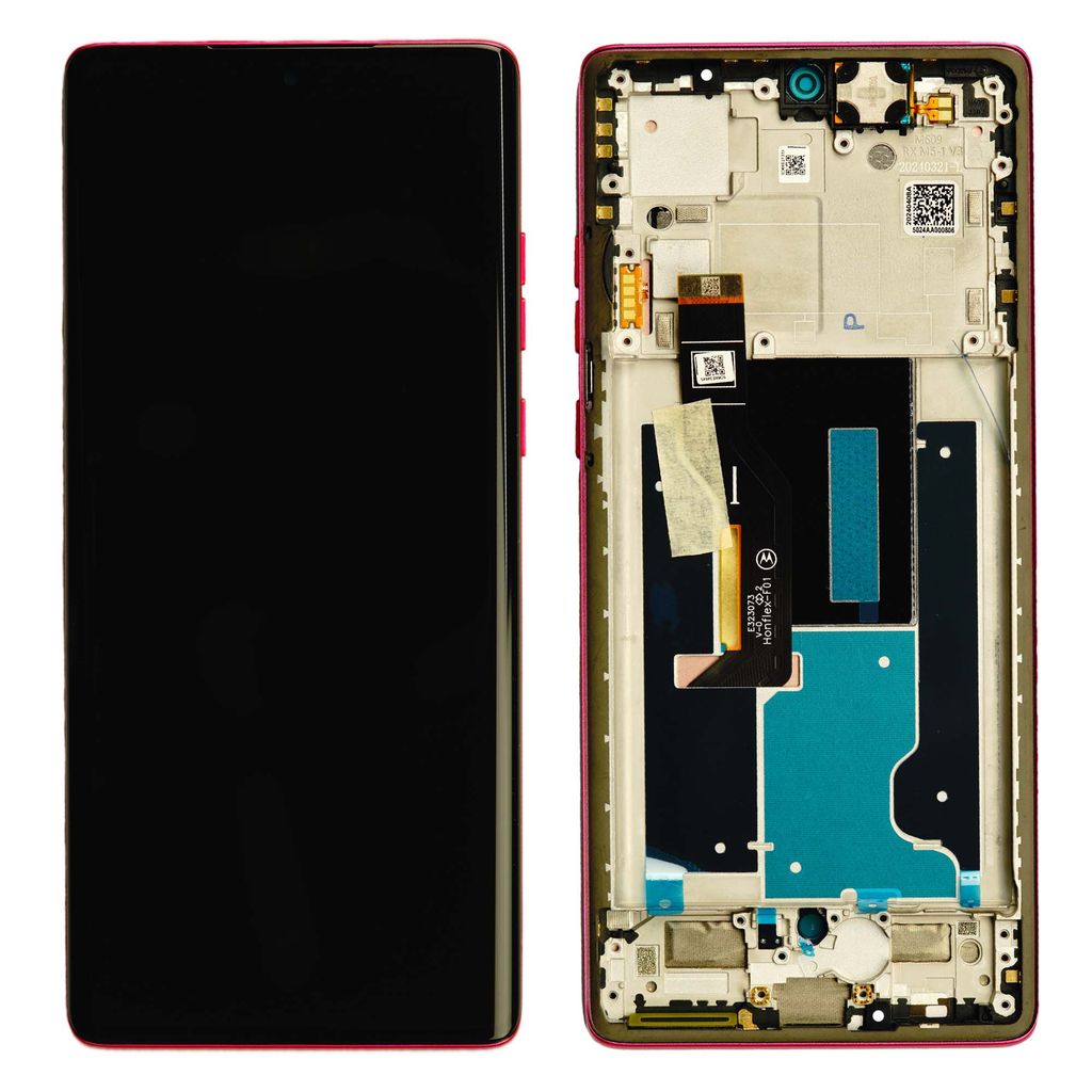 Motorola Edge 50 Fusion LCD-display with Frame Original – Hot rosa