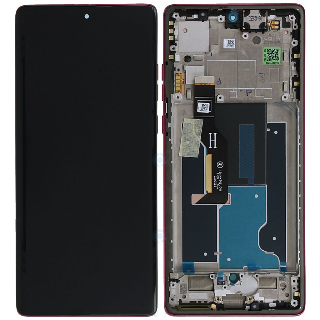 Motorola Edge 50 Fusion LCD-display with Frame Original – Hot rosa