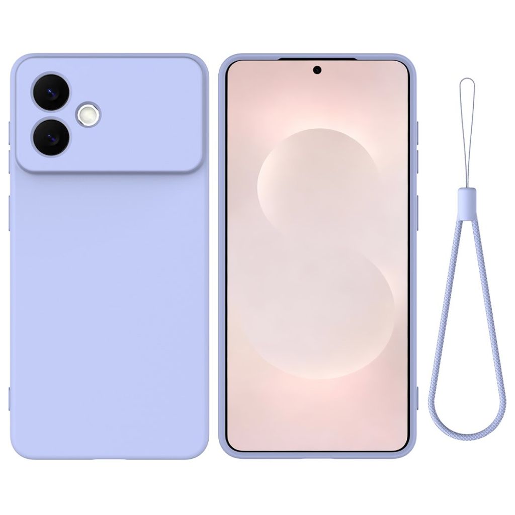 Samsung Galaxy S26 Edge Liquid Silicone skal Hand Strap – lila