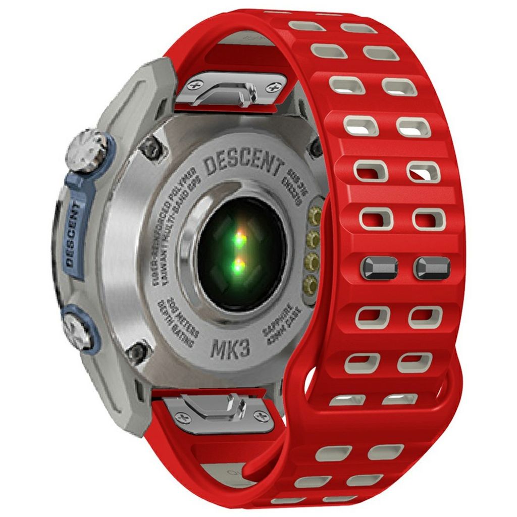 Garmin Fenix 8 47mm/7/6/6Pro etc. Silicone Two-colored Watch Band - Red