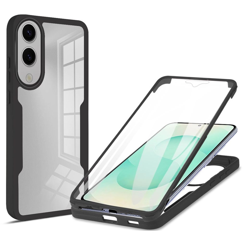 Samsung Galaxy S25 Edge skal with built-in skärmskydd – svart