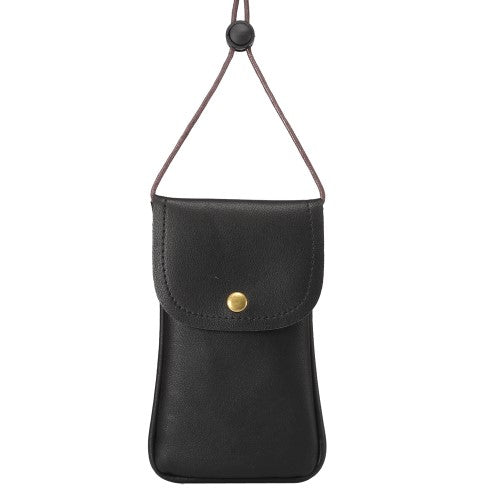 Neck bag with kortfack till larger phone – svart
